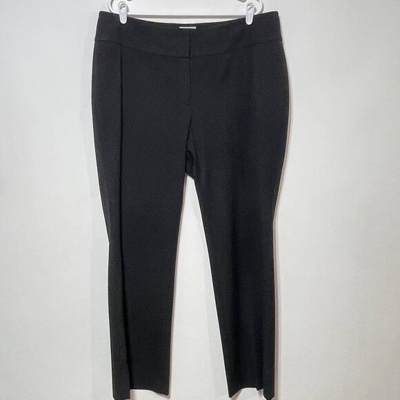 Halogen Pants Womens Plus 16W Black Straight Leg Stretchy Chino Trousers 40x33 - Picture 1 of 10